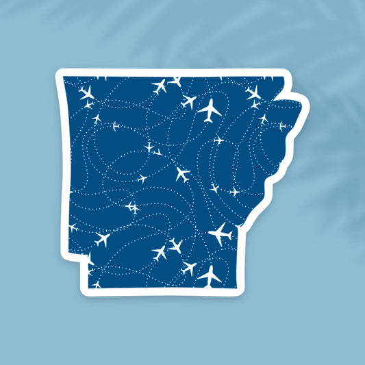 Arkansas Airplanes State Sticker