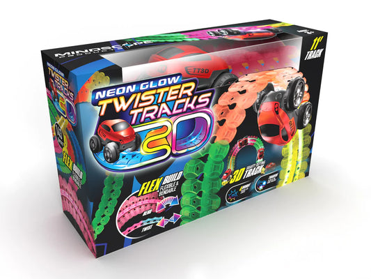 Twister Track 3D 11 Feet of Neon Glow In The Dark Track + Car