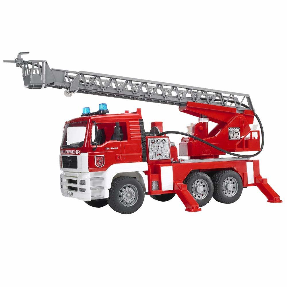 Realistic red model fire engine