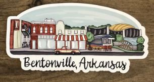 Bentonville Skyline Sticker
