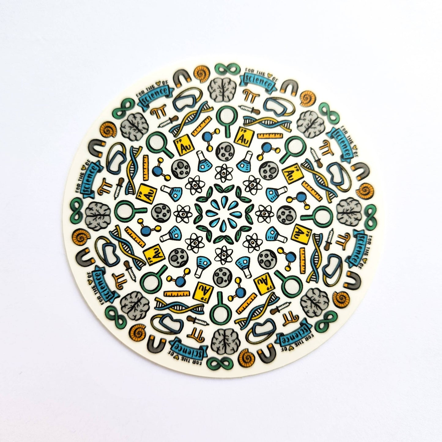 Science Doodle Mandala Sticker
