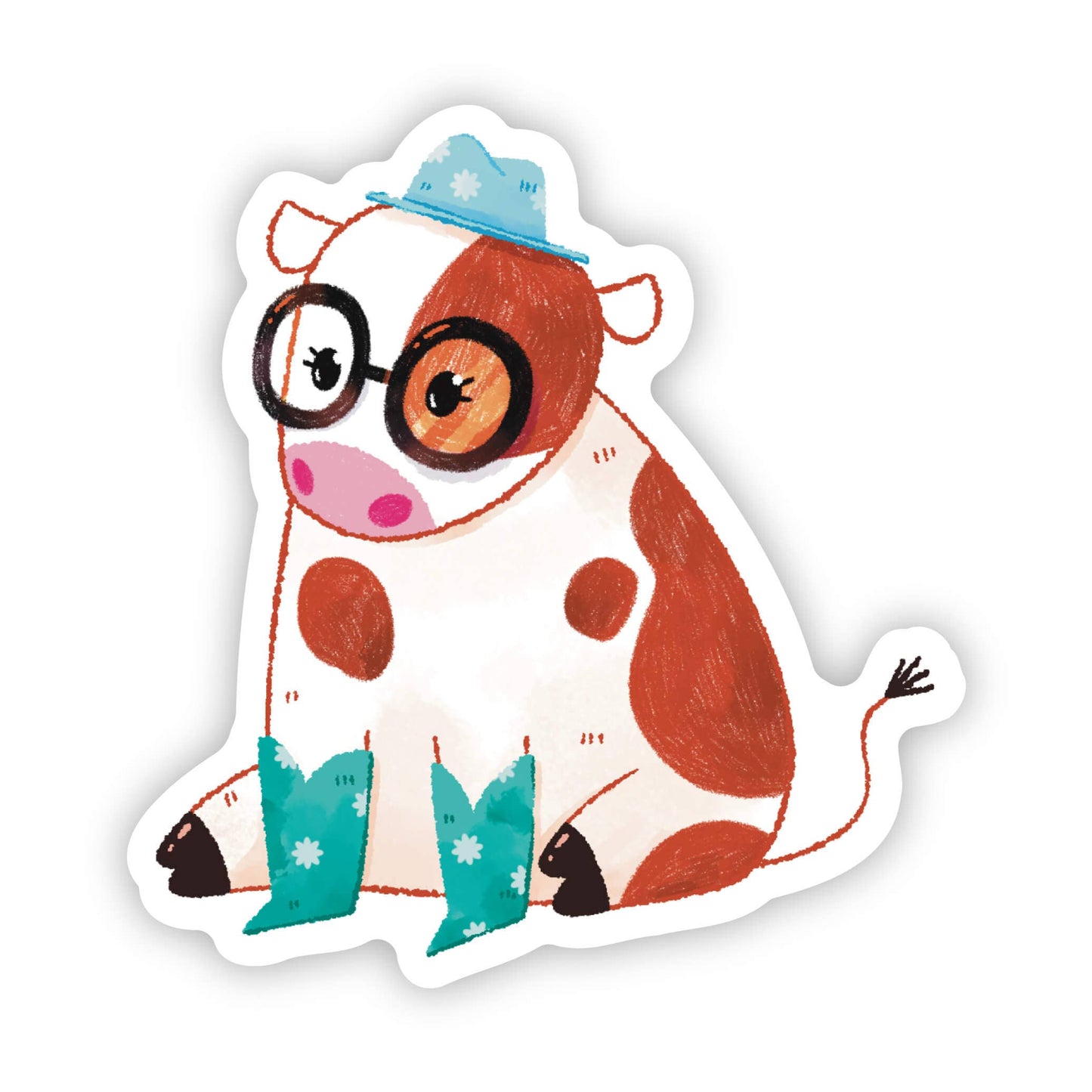 Stylin' Cow Sticker