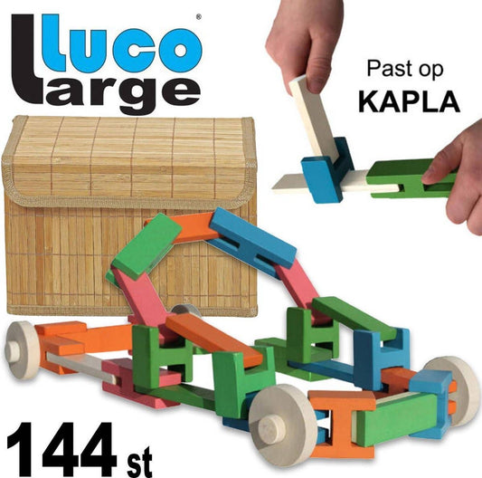 Wooden building block toy kit : Luco Large.