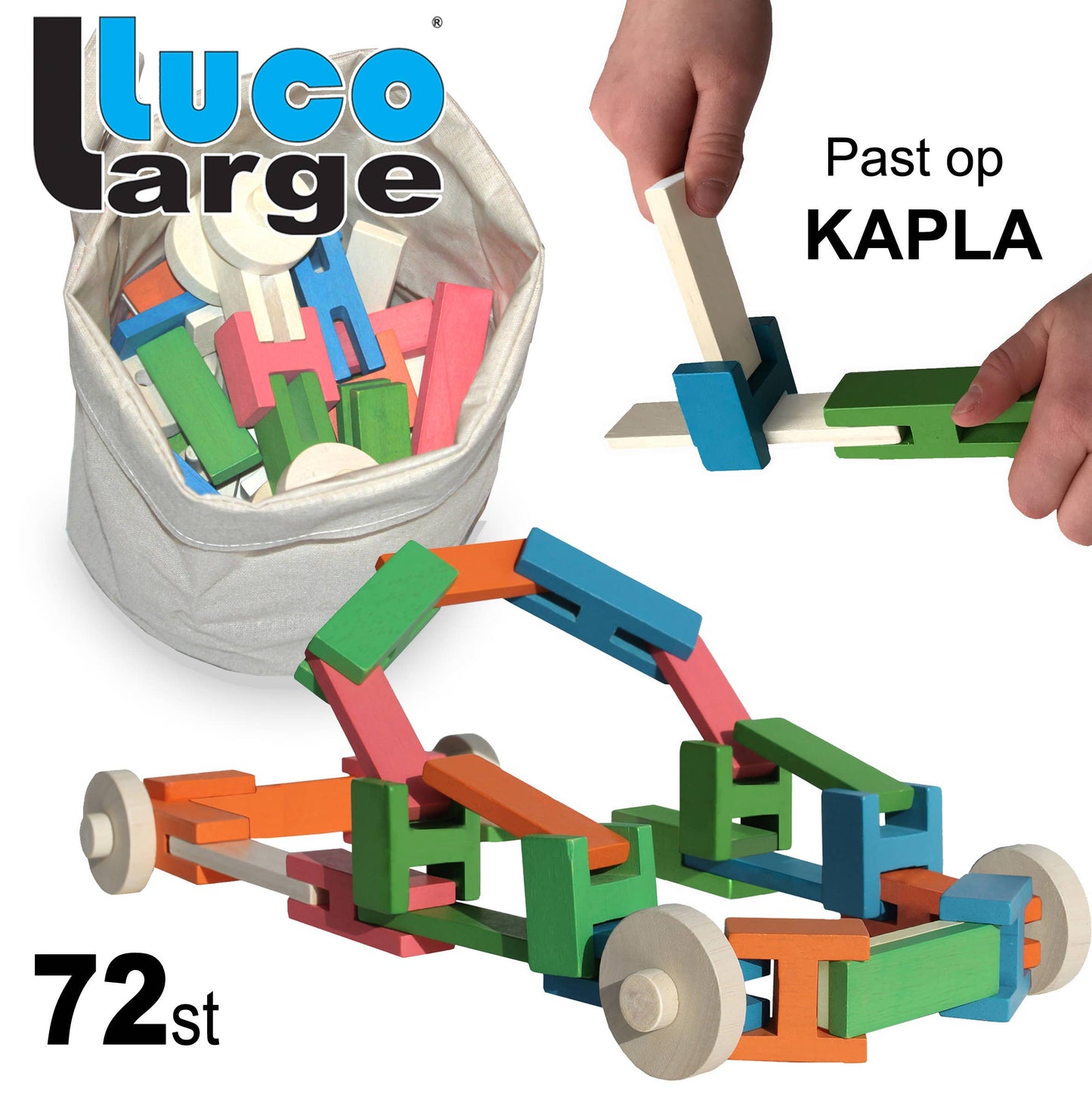 Eco-Wooden Builders-Set-STEM Toy- Luco large