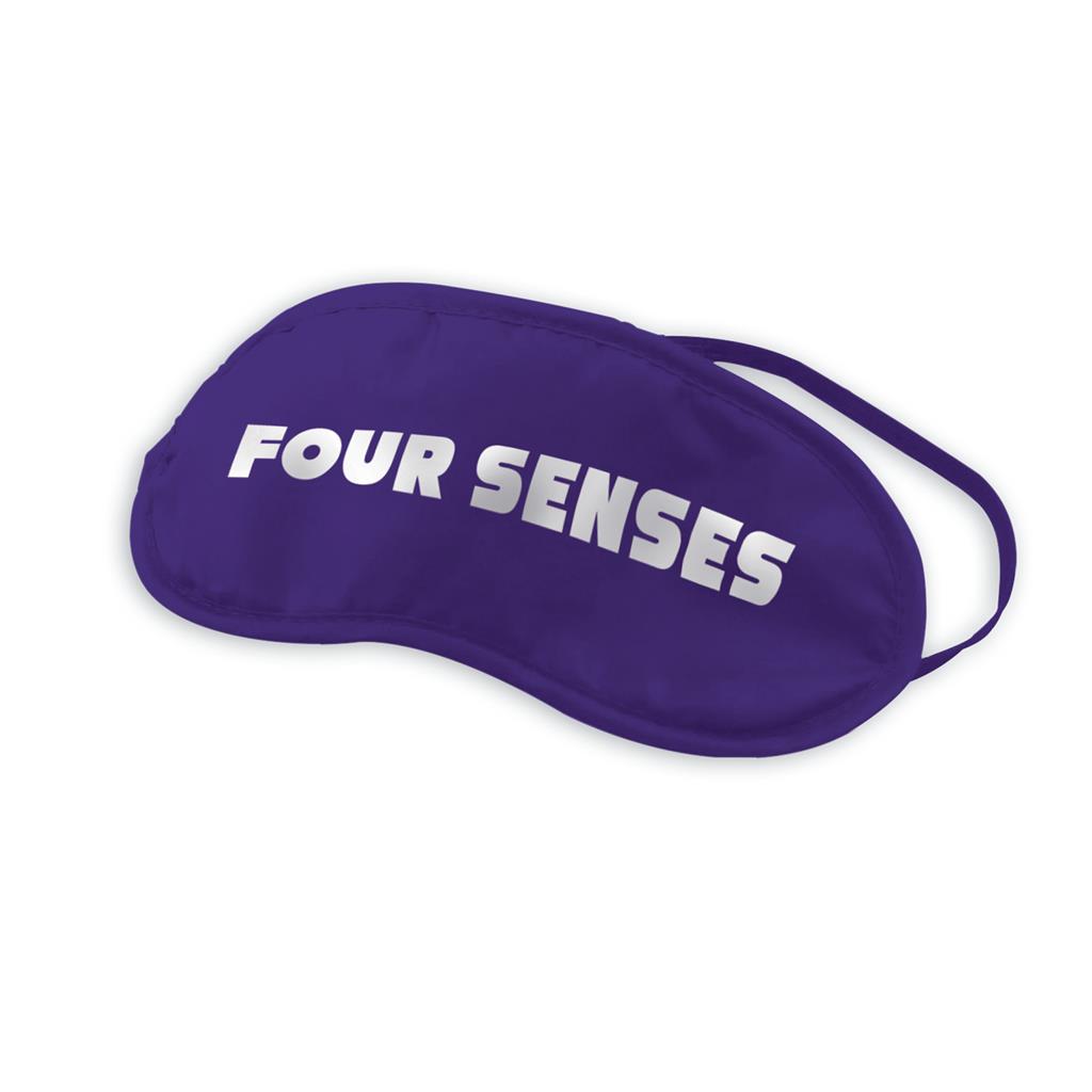A purple mask that says "Four Senses" for players to cover over their eyes.