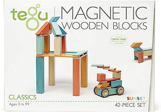 42 Piece Magnetic Wooden Block Set